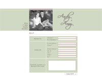 Andy and Amy's wedding site screenshot