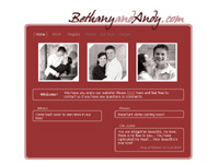 BethanyAndAndy.com screenshot